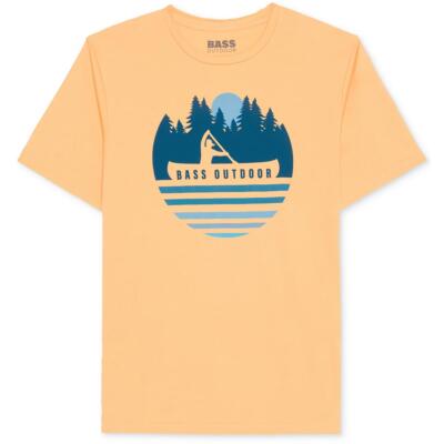 

Мужская оранжевая футболка с круглым вырезом с логотипом BASS OUTDOOR, размер  BHFO 5233, Buff orange, 3BODM0099TI