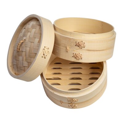 Joyce Chen 6" 2-Tier Bamboo Steamer Baskets