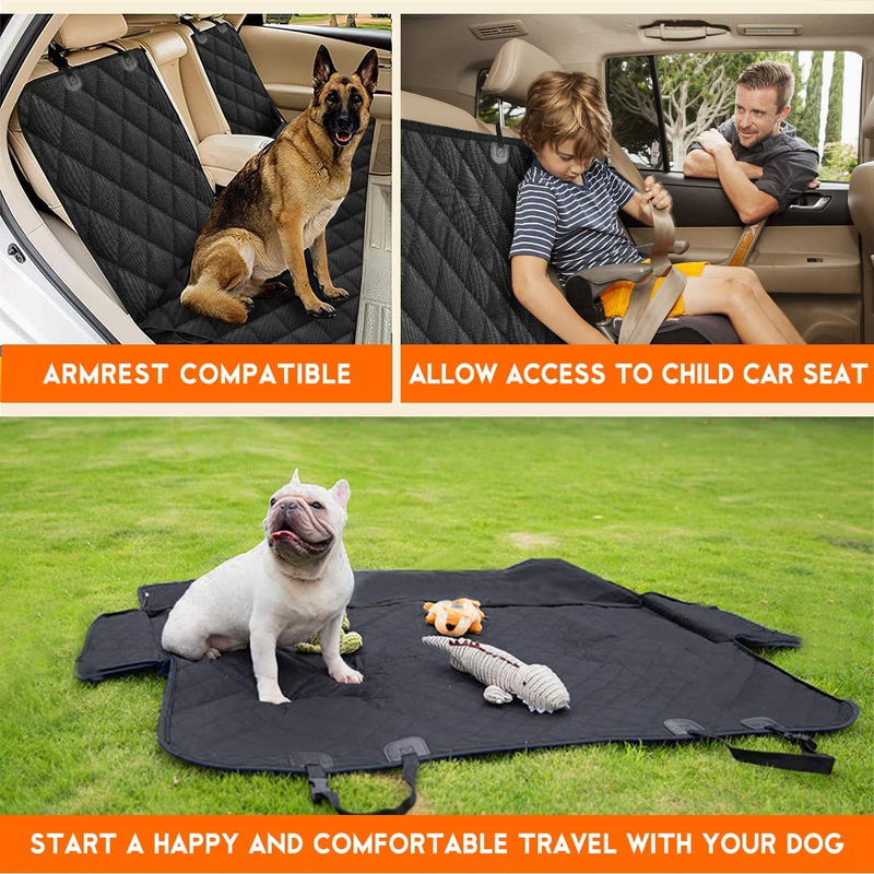 Waterproof Dog Car Seat Cover - Non-Slip Back Seat Protector for Cars & SUVs
