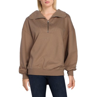 

Good American Womens!/4 Zip Comfy Cosy Sweatshirt Loungewear BHFO 9268