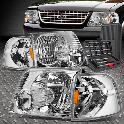 ДЛЯ 02-05 EXPLORER ХРОМИРОВАННЫЙ КОРПУС, ЯНТАРНЫЕ УГЛОВЫЕ ФАРЫ ГОЛОВНОГО СВЕТА + НАБОР ИНСТРУМЕНТОВ