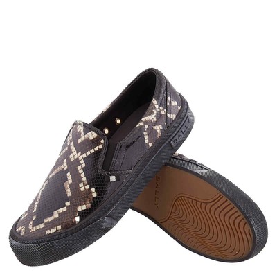 Pre-owned Bally Leory-p Snakeskin-effect Sneakers In Multicolor