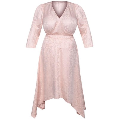

Rachel Rachel Roy Женское розовое платье миди с жаккардовым принтом плюс 20 Вт BHFO 6202, Blush