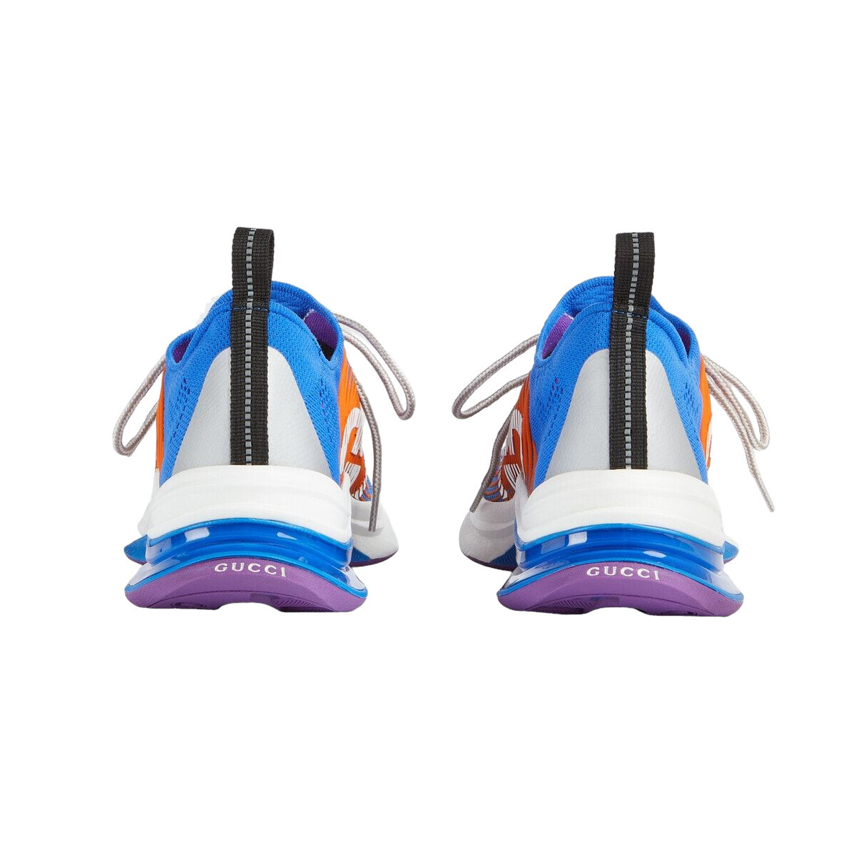 Authentic Men's Gucci Blue Fabric Technical Running Sneaker