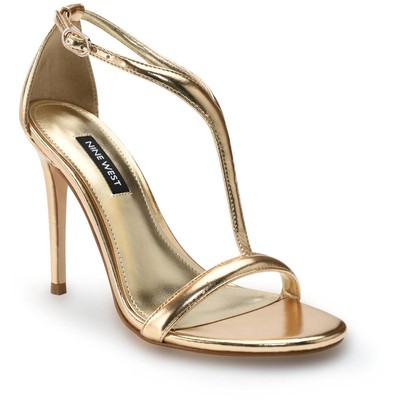 Женские туфли Nine West MELIKE3 из искусственной кожи золотистого цвета на каблуках 9 средних (B,M) BHFO 1480