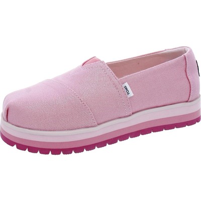 

Кроссовки-слипоны Toms Girls Alp Pink Slip-On 3 Medium (B,M) Little Kid BHFO 4203, Carnation pink twill glimmer, Alp