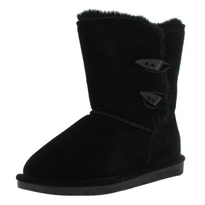 

Женские черные замшевые зимние ботинки Bearpaw Abigail, размер 8, средний (B,M) BHFO 1321, Black champagne, 682W