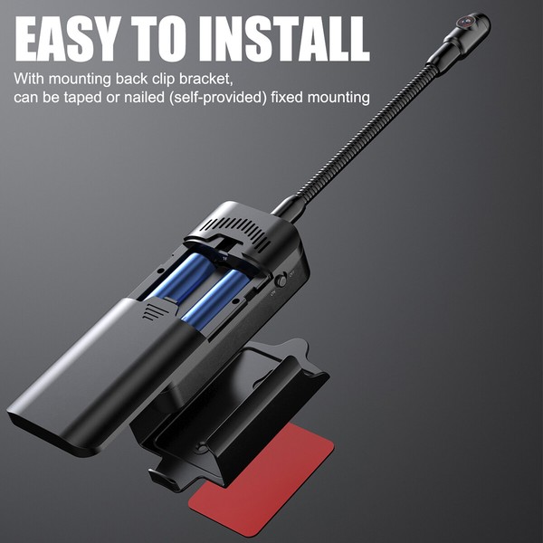 Wall-mounted electric shaver with flexible head and holder.