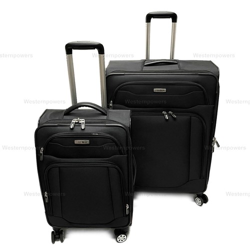 Black Samsonite Stackit Softside Spinner Luggage Set