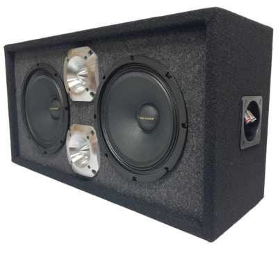 Bass Rockers 8" Loaded Chuchero Box 1200W W/ 2x8" Speakers 2x4" Tweeters Car DJ