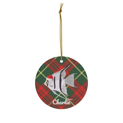 Angelfish Ornament Gift Christmas Fish Tank Mom Dad Personalized Tree Decoration