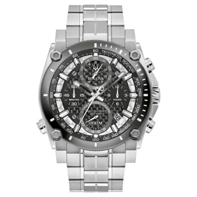 Bulova 98B405  Precisionist Chronograph Stainless Steel Quartz Mens Watch - New