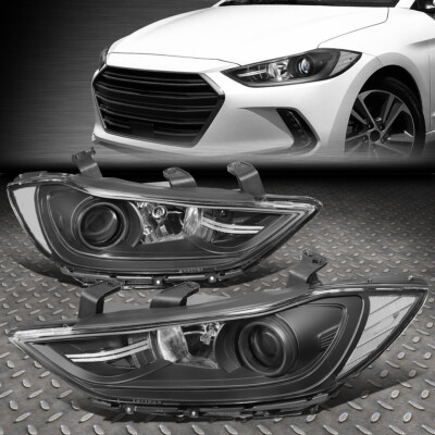 ДЛЯ 17-18 ELANTRA СЕДАН ЧЕРНЫЙ КОРПУС ПРОЗРАЧНЫЕ УГЛОВЫЕ ЛАМПЫ ПРОЕКТОРА