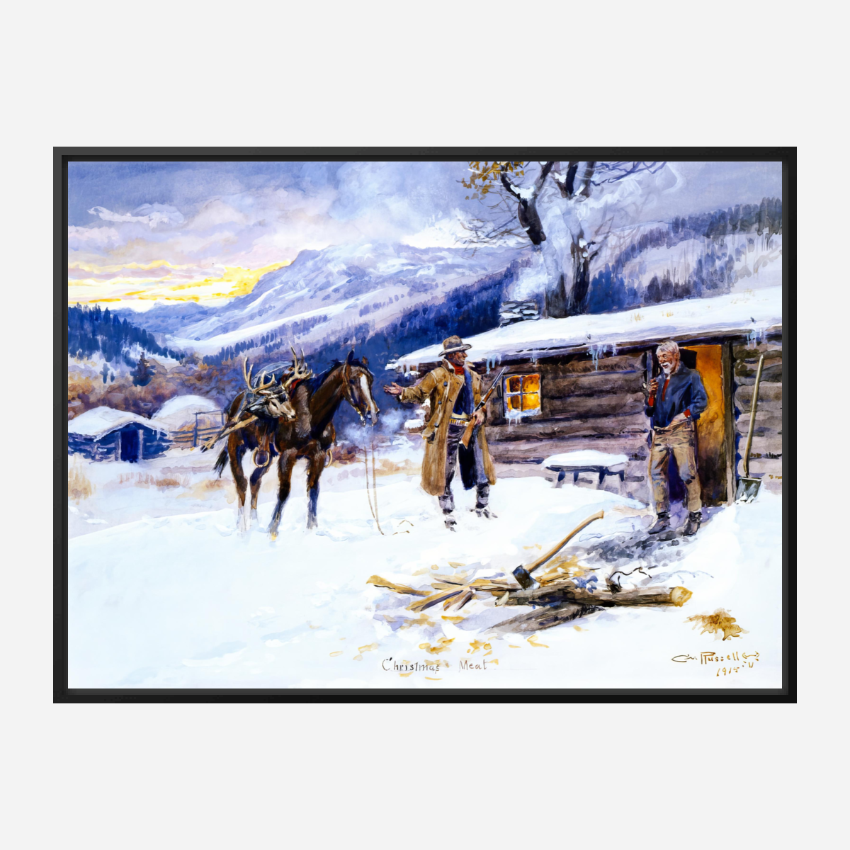 Christmas Meat by Charles M Russell Western Giclee Art Print + Ships Free