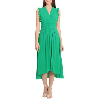 

Женское коктейльное платье миди с v-образным вырезом Maggy London BHFO 6091, Bright jade