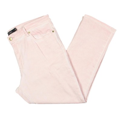 Женские розовые джинсы Lauren Ralph Lauren с высокой посадкой и прямыми штанинами 18 BHFO 7668