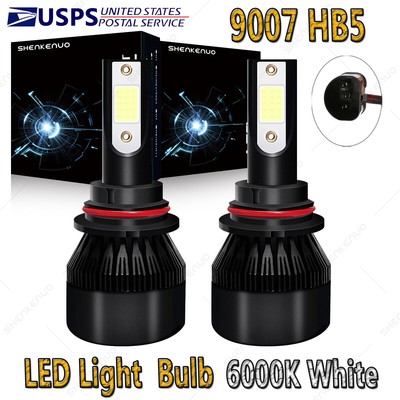 SHENKENUO 9007 HB5 LED Headlights Bulbs High / Low Beam 6000K 8000K Super Bright