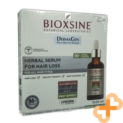 BIOXSINE DERMAGEN Herbal Serum for Hair Loss 3x50 ml Liposomal Healty Growth