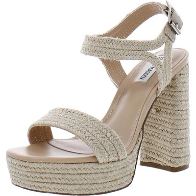 Женские босоножки на платформе с открытым носком Steve Madden Womens Lombardo Woven BHFO 5226