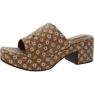 

Adam Tucker Womens Slate 12 Tan Туфли на каблуке на платформе 8 Medium (B,M) BHFO 9722, Daisy floral, Slate 12