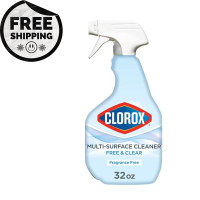 Clorox Free & Clear Multi Surface Cleaner, Spray Bottle, Fragrance Free, 32 fl o