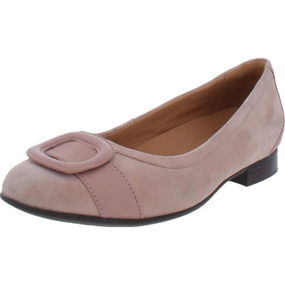 

Неструктурированные женские розовые балетки Clarks 7.5 Medium (B,M) BHFO 8729, Dusty pink combination, UNBLUSHCOVE