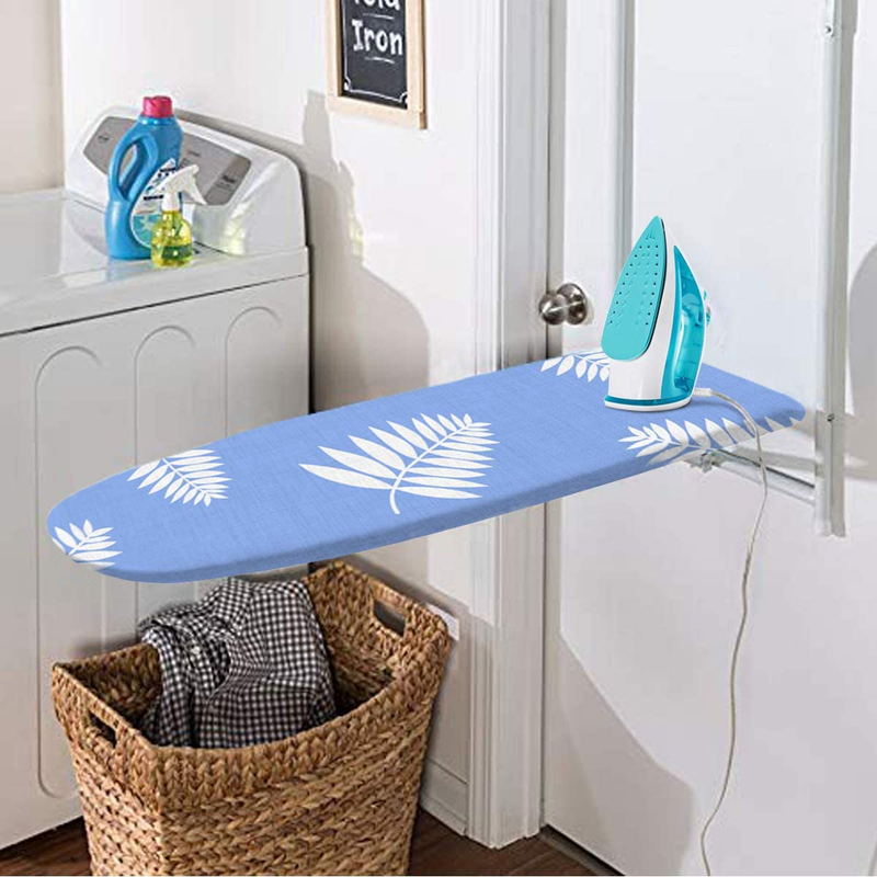 14X42 Inch Over-The-Door Ironing Board Pad/Cover,100% Cotton Iron Board Cover an