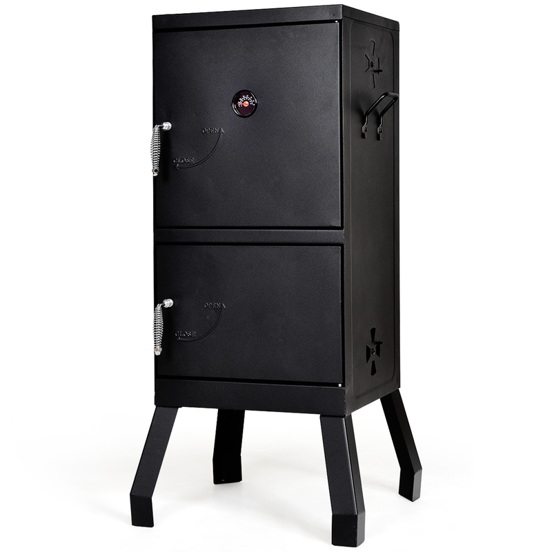 Vertical Charcoal Smoker BBQ Barbecue Grill Temperature Gaug