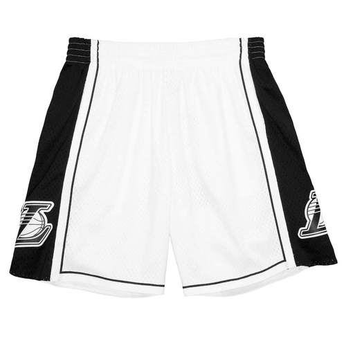 Белые шорты Mitchell & Ness NBA Los Angeles Lakers Бело-черные 09 Swingman