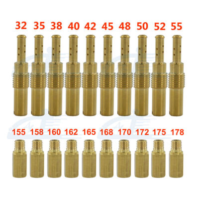10Pcs Slow Pilot Jet & 10Pcs Carburetor Main Jet kit for Keihin PWK Carb Honda