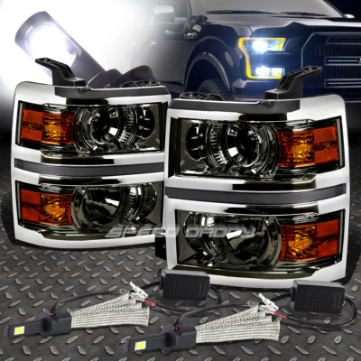 ДЫМЧАТАЯ ФАРА ПРОЕКТОРА + ЯНТАРНЫЙ УГОЛ + СИСТЕМА БЕЛЫХ СВЕТОДИОДОВ 6000K ДЛЯ 14-15 K2XX