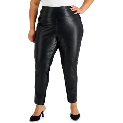 

Женские эластичные леггинсы из искусственной кожи Calvin Klein Plus BHFO 1193, Черный