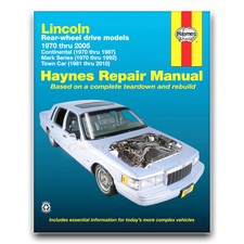 Haynes Repair Manual for 1970-1997 Lincoln Continental - Shop Service