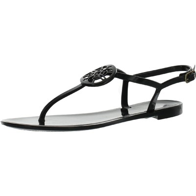 Circus Womens Black Jelly Slingback Thong Sandals Shoes 7 Medium (B,M) BHFO 0593