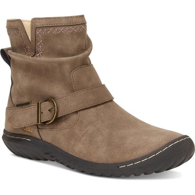 

Женские короткие ботильоны из веганской кожи JBU by Jambu на плоской подошве BHFO 3886, Taupe, Dottie
