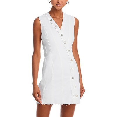 Женское белое джинсовое мини-платье Rails с V-образным вырезом и пуговицами на пуговицах XS BHFO 5924