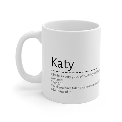 Personalized name coffee mug with custom definition. make an incredibly gift