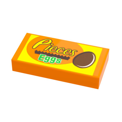 Pieces Chocolate Eggs (Easter) - B3 Customs  Printed 1x2 Tile
