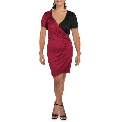 

Женское фиолетовое платье до колена Ultra Flirt в стиле бохо с запахом,  BHFO 0975, Wine/black