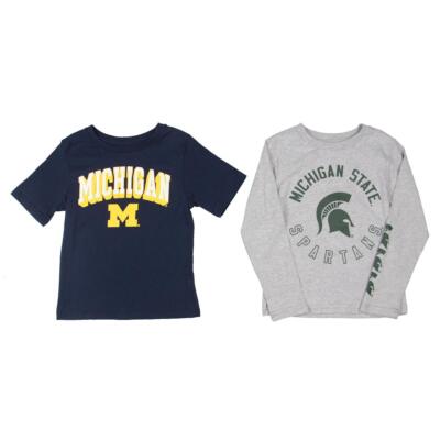 Многослойная футболка Gen 2 для мальчиков Michigan State Spartans из 2 предметов BHFO 1825