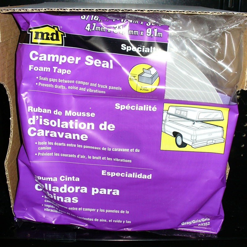 Truck Camper Seal Foam Tape Self Adhesive Cap Topper Shell Protection