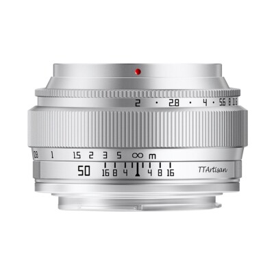 TTArtisan 50mm f/2 for Canon EF-M mount camera (EOS M) =Silver=