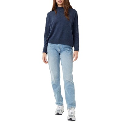 

Женский синий свитер с высоким воротником French Connection Jeanie  BHFO 9165, Navy mel