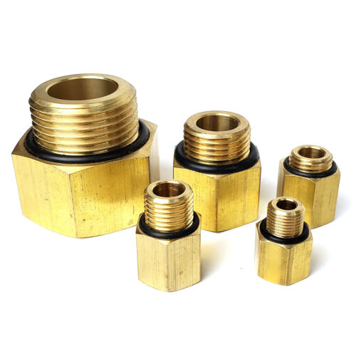 Male BSPP to Female NPT brass adapter 1/8", 1/4", 1/2", 1"