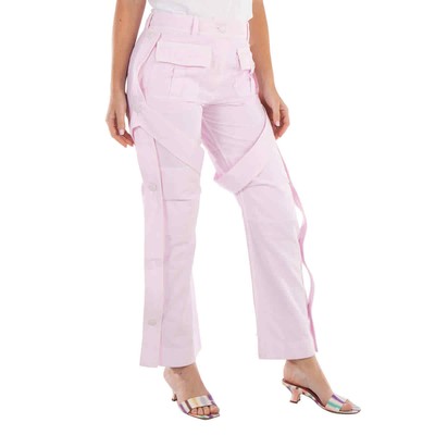 Pre-owned Burberry Ladies Pale Candy Pink Amelia Straight-leg Trousers