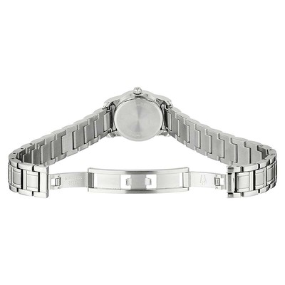 Pre-owned Bulova Women's Watch Highbridge Silver Tone Diamond Dial Steel Bracelet 96p143