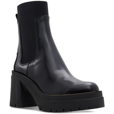 Женские сапоги до середины икры Aldo Womens Big Mood из натуральной кожи на блочном каблуке BHFO 6609