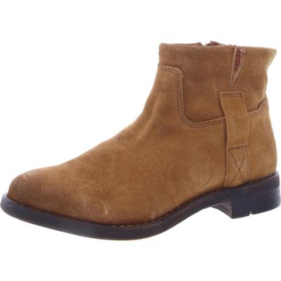 Franco Sarto Womens   Suede Block Heel Bootie Ankle Boots Shoes BHFO 3691