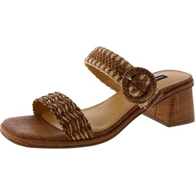Коричневые слипоны Nine West Womens Emery 2 на квадратном блочном каблуке 10 среднего размера (B, M) BHFO 2235