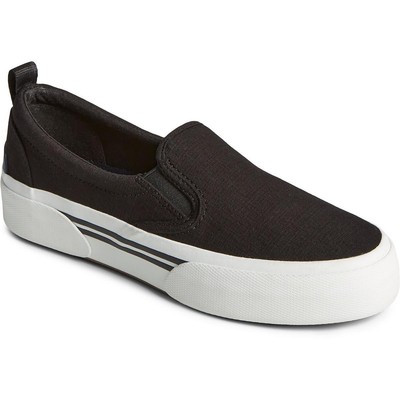 Sperry Womens Black Lifestyle Slip-On Sneakers Shoes 10 Medium (B,M) BHFO 5897